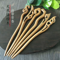 Деревянная китайская шпилька из сандалового дерева, ханьфу, ципао, аксессуар для волос, простой и элегантный дизайн