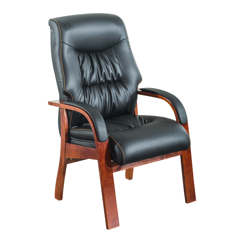 8662 black leather bent wood