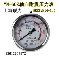 Thượng Hải Lianli YN-60Z trục vô cực chống sốc áp suất dầu thủy lực áp suất dầu 1.6mpa chân không M14 * 1.5