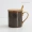 Châu Âu xương cốc cốc trà đen thời trang sáng tạo đơn giản gốm sữa cốc cà phê nhà có nắp - Tách bình giữ nhiệt lock and lock