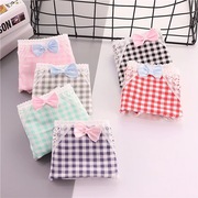 5 kẻ sọc quần lót của phụ nữ cotton thấp eo tóm tắt ren bow dễ thương bông cô gái đồ lót