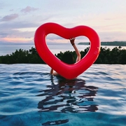 Tình yêu bơi vòng người lớn dày nam giới và phụ nữ inflatable phao cứu sinh để tăng nách vòng tròn ghế dành cho người lớn hình trái tim ...
