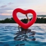 Tình yêu bơi vòng người lớn dày nam giới và phụ nữ inflatable phao cứu sinh để tăng nách vòng tròn ghế dành cho người lớn hình trái tim ... phao bơi chống lật cho be