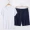 Bộ đồ ngủ ngắn tay cho nam thiết lập kiểu dáng cotton cổ tròn cộng với phân bón để tăng sự thoải mái cho dịch vụ gia đình trung niên - Bộ Pajama đồ mặc nhà