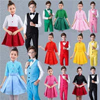 Bộ quần áo hợp xướng thiếu nhi, học sinh tiểu học và trung học cơ sở, trang phục hợp xướng, thanh thiếu niên Trung Quốc, chủ nhà, biểu diễn - Trang phục áo khoác trẻ em 10 tuổi