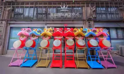 Rui Lion Mingson Cowhide Big Drum Drum Drum Drum Brum Brum Oldings Выполнение барабана барабана Китай Лев -головная барабан вместе
