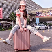 Hành lý phổ biến bánh xe đẩy trường hợp nữ 24 hành lý du lịch nam Phiên bản Hàn Quốc của hộp mật khẩu nhỏ tươi 26 inch hành lý sinh viên - Vali du lịch