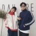 Luhan với cùng một phiên bản Hàn Quốc của chiếc áo len thể thao lỏng lẻo của cặp đôi áo len ulzzang Hồng Kông hương vị mùa xuân sang trọng áo khoác jean nam Đồng phục bóng chày