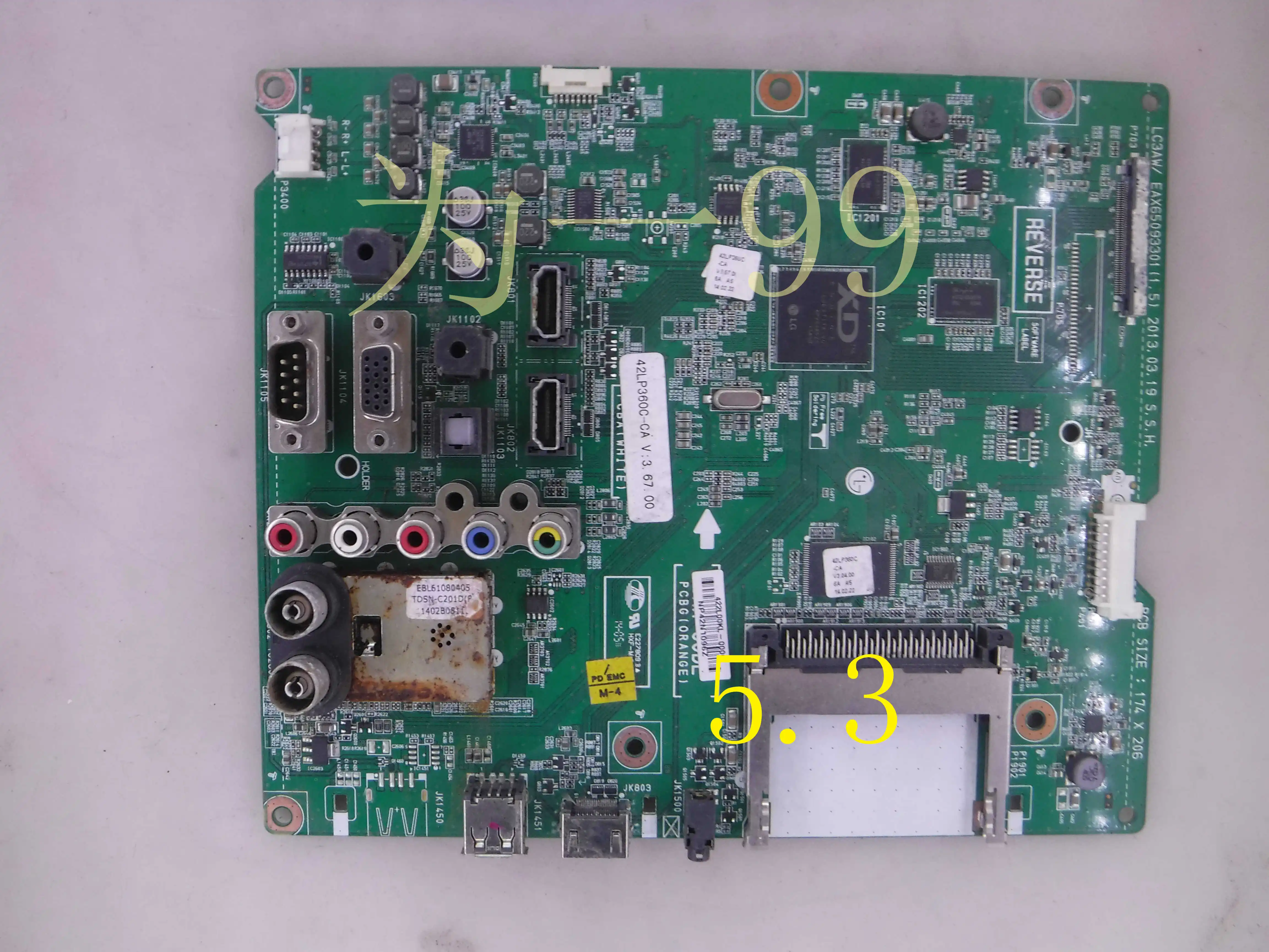 ~ Оригинальная LG 42LP360C-CA материнская плата EAX65093301 (1.5) экран LC420Due