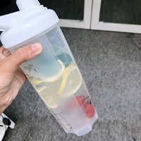Hàn Quốc cốc nhựa cầm tay dung tích lớn thể thao chai thể dục lắc cốc quy mô cốc sữa lắc cốc tay cốc - Tách bình đựng nước giữ nhiệt