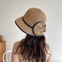 Летняя тонкая японская солнцезащитная шляпа с бантиком для отдыха, шапка, защита от солнца