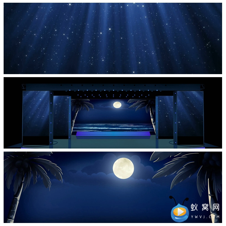 S1363 月光丝路 舞蹈节目月亮 唯美舞蹈歌曲LED背景视频素材制