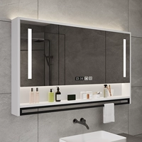 tủ kính nhà tắm Tủ gương phòng tắm thông minh treo tường với đèn nền đèn chiếu sáng -kệ gương vệ sinh kệ lưu trữ riêng tủ lưu trữ riêng tu guong nha ve sinh tu guong phong tam