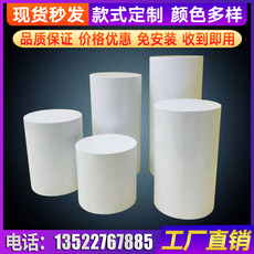 Витрина 定制烤漆圆形地台网红促销展示台中岛展台服装店橱窗立柱模特展台