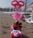 Розовая мигающая мультяшная игрушка «Ветерок», чехол для проездного, корзина