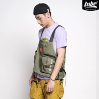 LNBR dụng cụ vest nam triều xuân và hè mặc nguyên thủy thương hiệu hip hop khai thác chức năng vest chiến đấu vest - Dệt kim Vest áo len dệt kim