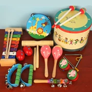 Orff nhạc cụ trống đồ chơi trẻ em trống bộ gõ trống bé âm nhạc giáo dục sớm tay tay trống trống