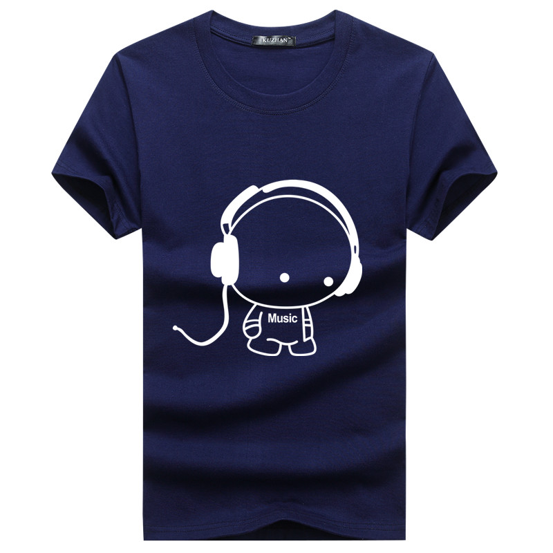 Children's Headset Bluenew pattern personality Chinese style Dragon printing Crew neck man Short sleeve T-shirt easy Big size cotton summer Fat guy men's wear Tide t