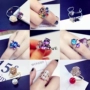 Hàn quốc thời trang tinh thể ngọc trai vòng nữ Hàn Quốc phiên bản của phóng đại doanh chỉ số vòng Nhật Bản và Hàn Quốc mở vòng đa năng đồ trang sức nhẫn cưới kim cương