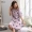 Mùa hè mới đồ ngủ nữ ngắn tay cổ tròn cotton cotton phiên bản Hàn Quốc của bộ đầm tươi mới phụ nữ mang thai dịch vụ tại nhà