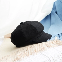 Демисезонная японская универсальная шапка в английском стиле, мужская шерстяная кепка для отдыха, в корейском стиле