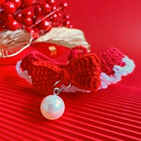 С бантиком, из жемчуга, красный