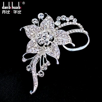 Hàn quốc Rhinestone Trâm Phụ Kiện Thời Trang Tinh Thể Màu Trắng Phần Trên Áo Đàn Bà Bầu Không Khí Sang Trọng Sang Trọng Pins Phù Hợp Với Áo Khoác Phụ Kiện ghim cài áo vest nam