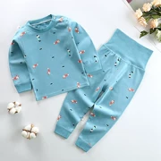 Quần bé gái Qiuyi Qiuku phù hợp với đồ cotton trẻ em cotton cao eo bé thiết kế quần bụng cho bé đồ ngủ xuân hè - Quần áo lót