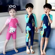 Áo chống nắng trẻ em đi biển cho trẻ em áo tắm một mảnh dành cho nữ dài tay 2019 và trẻ em đi biển - Bộ đồ bơi của Kid