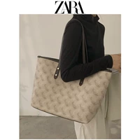 Zara, вместительная и большая летняя расширенная сумка, коллекция 2022
