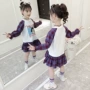Váy kẻ sọc trẻ em Hàn Quốc mới xuân hè 2019 cho bé gái lớn phiên bản dài tay của chữ nước ngoài xếp li váy quần áo trẻ em - Khác quần áo trẻ em giá rẻ