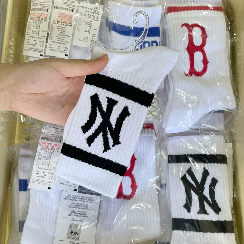 МЛБ, летние тонкие хлопковые носки для баскетбола (мужчины и женщины), средней длины, этнический стиль