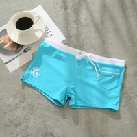 Quần short bơi nam eo thấp bốn góc boxer quần bơi bơi quần bơi mùa xuân thời trang nam nóng bỏng - Nam bơi đầm quần bơi nam chính hãng