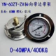 YN-60ZT trục cạnh chống sốc đồng hồ đo áp suất ren G1/4 áp suất thủy lực vỏ thép không gỉ kết nối trở lại
