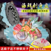 Melamine bộ đồ ăn sashimi hải sản cá đĩa đá sống nhà hàng lẩu đĩa ẩm thực Nhật Bản và Hàn Quốc đĩa sashimi đĩa đá khô thương mại