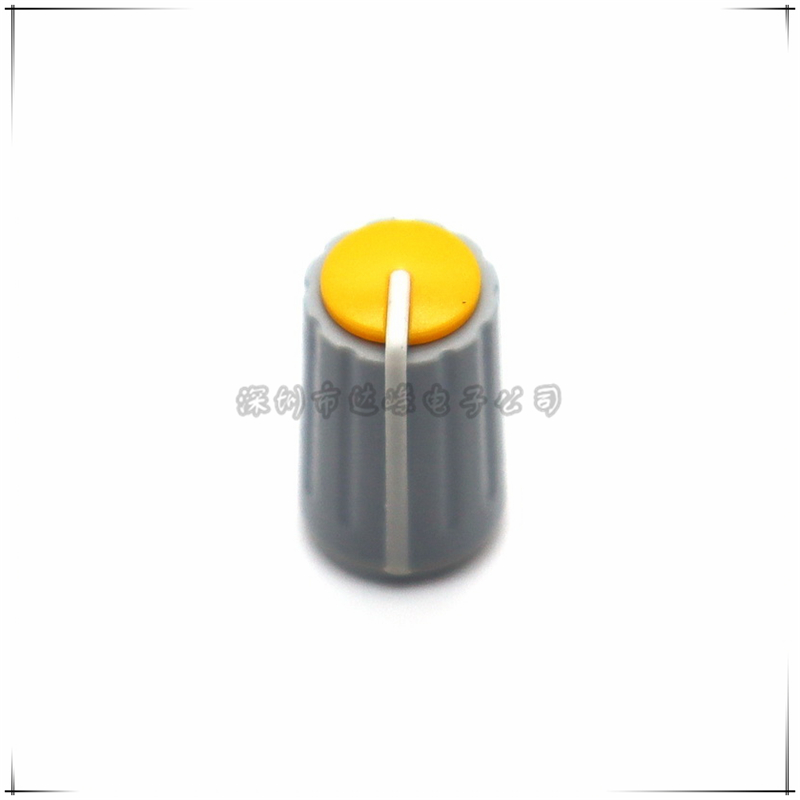 Yellow10.5 × 18MM Plastic KNOB CAP Half axis type potentiometer KNOB CAP mixer Switch cap Tricolor cap