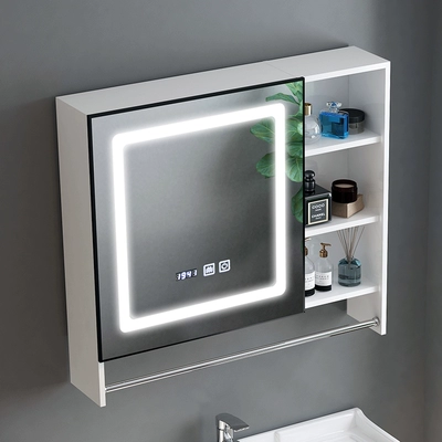 Không gian treo tường nhôm LED tủ gương thông minh kệ treo tường tủ trang điểm tầng sôi lưu trữ tủ gương treo tường tủ gương gắn tường tủ gương thông minh 