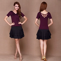 Purple 2008 Short -Sleeved+Black 3029 Двухветная юбка