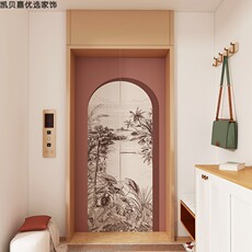 Наклейки на дверь 电梯门贴纸整张贴画加厚防水3d法式拱门入户门装饰玄关贴纸轻奢