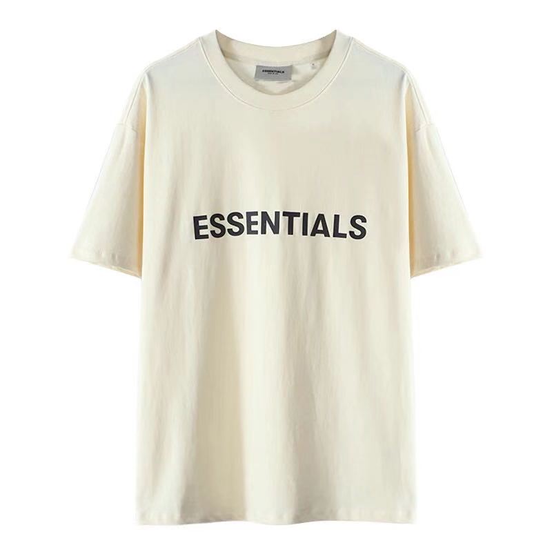 BeigeFOG21SS new Double line Wealth Short sleeve High street trend Versatile T-shirt ins tide Fear of GOD