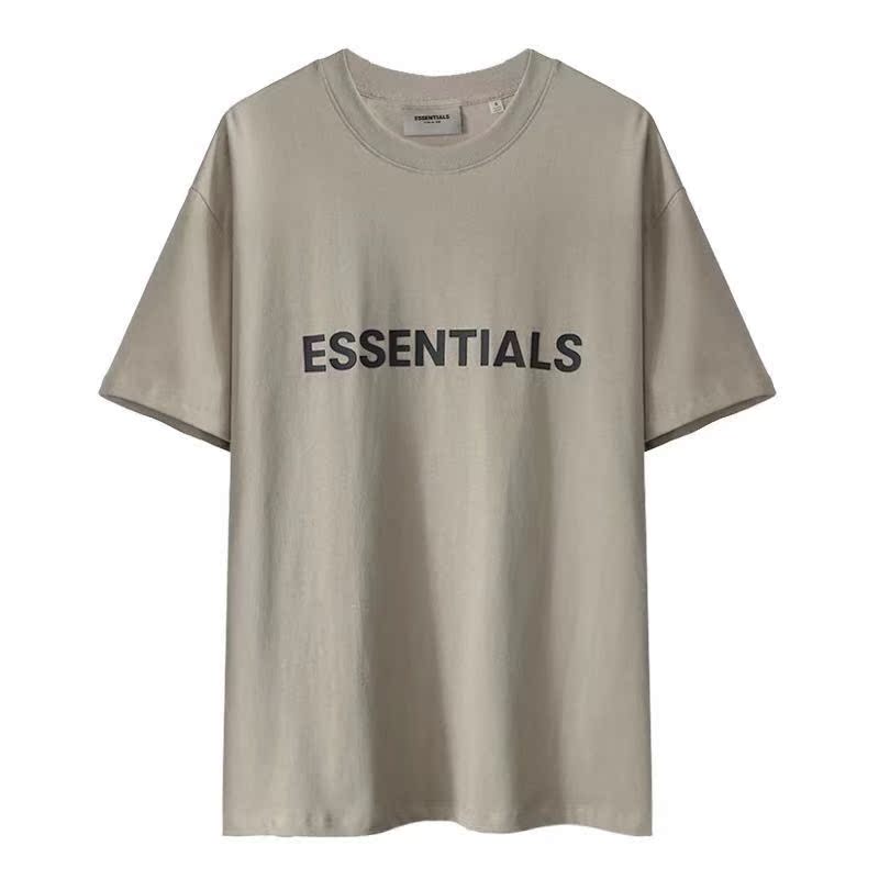 KhakiFOG21SS new Double line Wealth Short sleeve High street trend Versatile T-shirt ins tide Fear of GOD