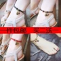 Phiên bản tiếng Hàn của vòng chân nữ đơn giản nam dây đỏ đen có tiếng chuông ác thần hổ báo vòng tay chống học sinh nhỏ - Vòng chân phụ kiện thời trang nữ