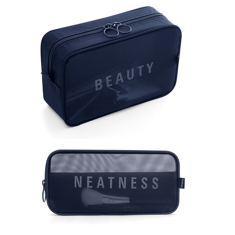 Zangqing Zhongdathe republic of korea new pattern Travelling bag trumpet Portable Storage bag With you Mini ma'am Cosmetic Bag transparent Netting Wash bag