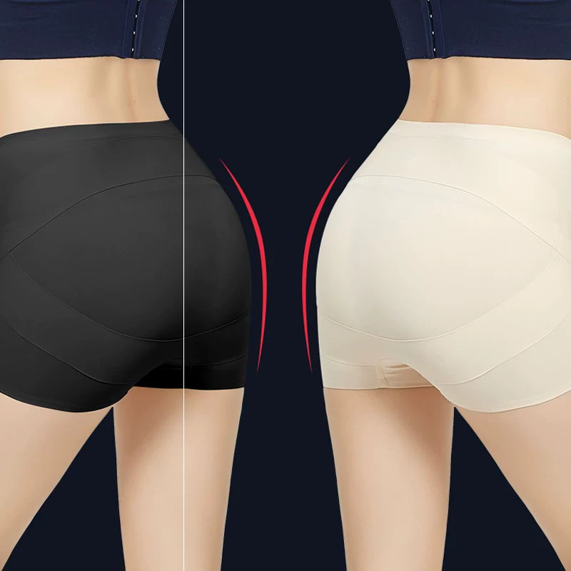 Quần lót định hình liền mạch phụ nữ cạp cao ôm sát hông quần bụng quần ôm mùa hè mỏng an toàn đầu quần đùi - Quần cơ thể