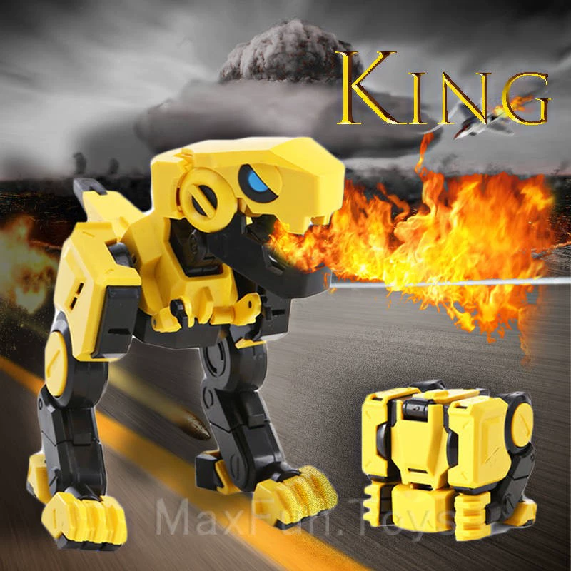 . Gửi quà Đồ chơi khủng long biến dạng Robot cơ khủng long King Kong biến hình thành khối xây dựng Khối lập phương Rubik cho trẻ em trai - Đồ chơi robot / Transformer / Puppet cho trẻ em