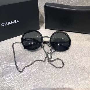 Chanel 偏光珍珠链条太阳墨镜