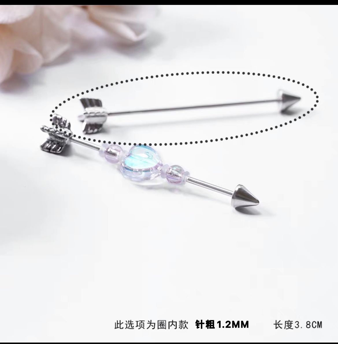 Style 5New products Hand made Retro rose ear Bridge Single chain Can match Earrings Wear tassels Simple temperament have more cash than can be accounted for Titanium steel nail