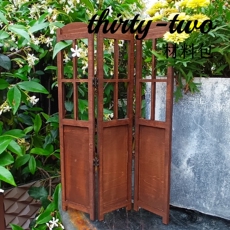 bjd场景道具娃屋 diy手工材料包bjd6分尺寸迷你家具复古屏风娃屋场景摆件木工屏风