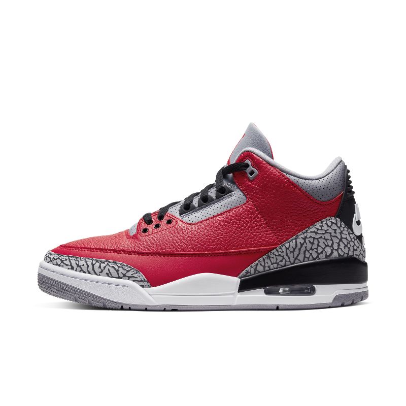 Aj3 Red CementRetrojordanik Basketball shoes AJ3 Hiroshi Fujiwara black and white cement North Carolina blue Flaming red chlorophyll Men's and women's shoes