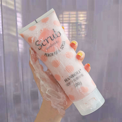 蜜桃小苍兰磨砂膏身体乳美白全身去角质